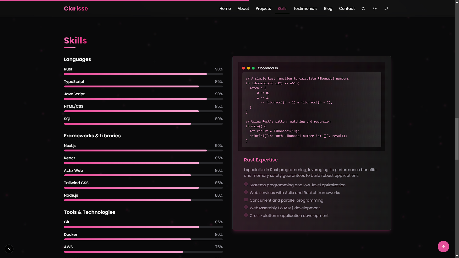Clarisse-Portfolio screenshot 5