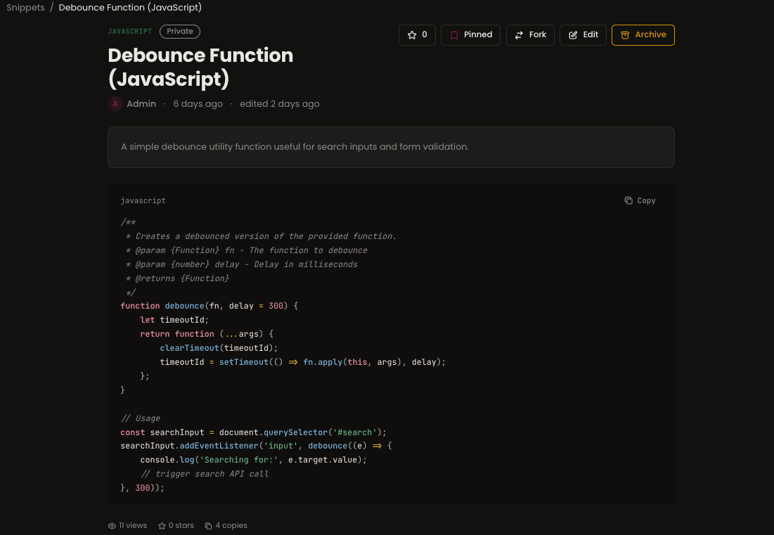CodeStash screenshot 2